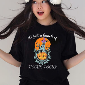 Black cat moon halloween costume bunch of hocus pocus T-shirt
