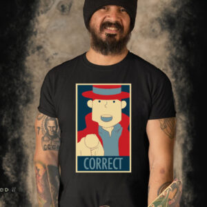 CORRECT THE POINTING FINGER PROFESSOR LAYTON SHIRT