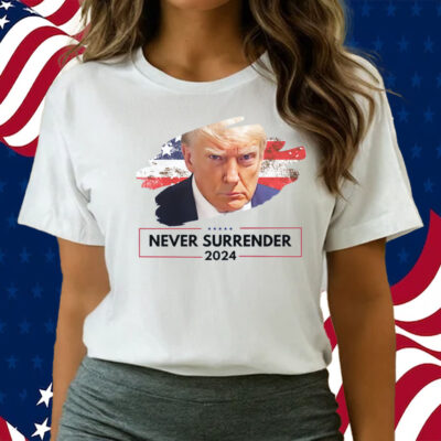 Donald Trump Mugshot 2023 Sweatshirt, Trump Mugshot Crewneck, Trump 2023 Never Surrender, Trump Arrest, Trump Jail, Political Shirt