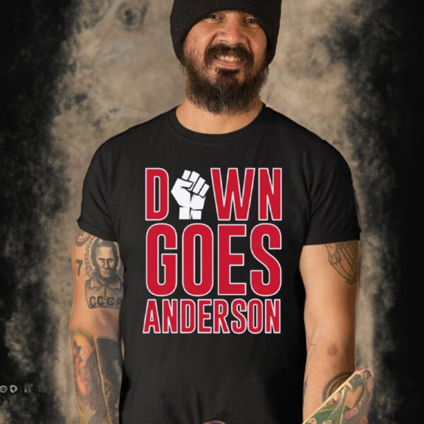 Down Goes Anderson Shirt Baseball Fight Shirt Tom Hamilton Down Goes Anderson Shirt Tim Anderson Jose Ramirez Shirt Tom Hamilton Shirt