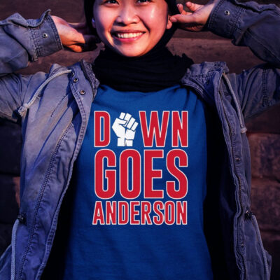 Down Goes Anderson Shirt Baseball Fight Shirt Tom Hamilton Down Goes Anderson Shirt Tim Anderson Jose Ramirez Shirt Tom Hamilton T-Shirt