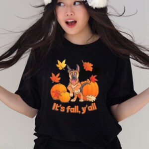 Its fall y’all German Shepherd Halloween T-shirt