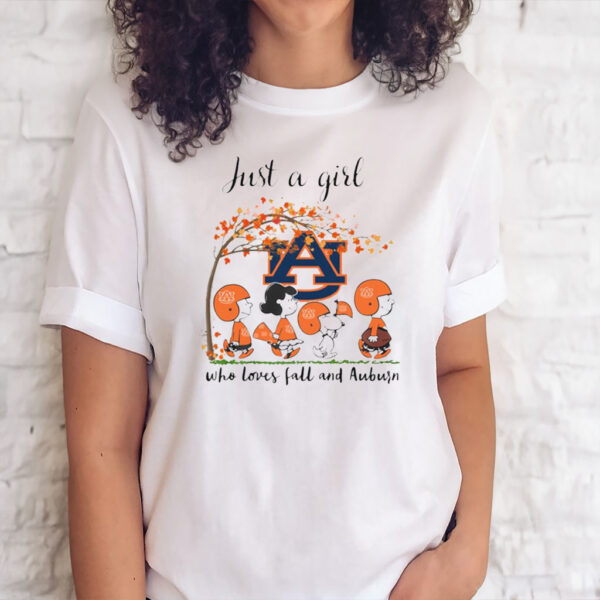 Just A Girl Who Loves Fall and Orange Peanuts Cartoon Halloween Tee shirt