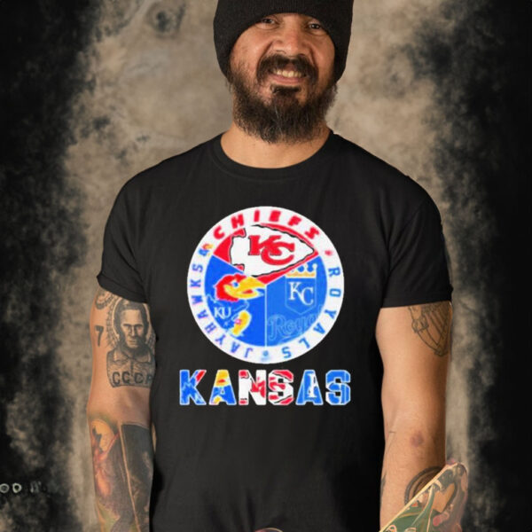 Kansas Sports Chiefs Royals And Jayhawks T-shirt