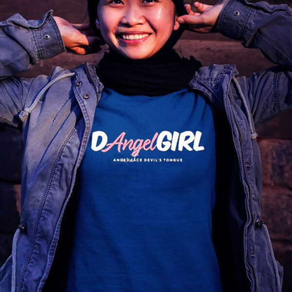 Katharina boger d angel girl angel face devil’s tongue Tee shirt