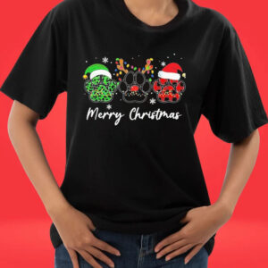 Merry Christmas paws with Christmas lights shirt