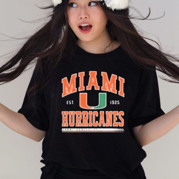 MiamI hurricanes modern stack T-shirt