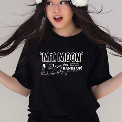 Mt Moon Starry Skies Dance The Night Away Hands Up Off To Space T-Shirt