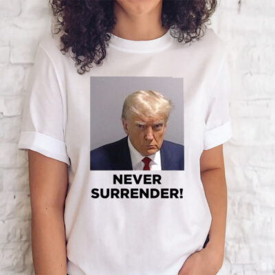 Never Surrender White T Shirt