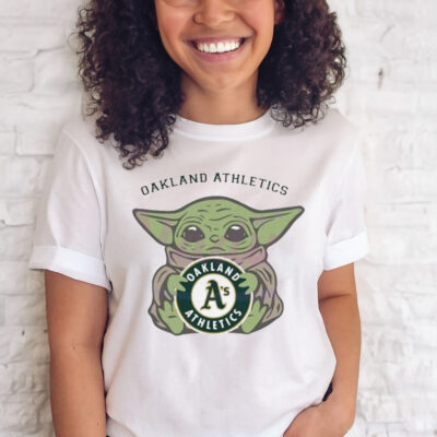 Oakland athletics baby Yoda sport 2023 T-shirt