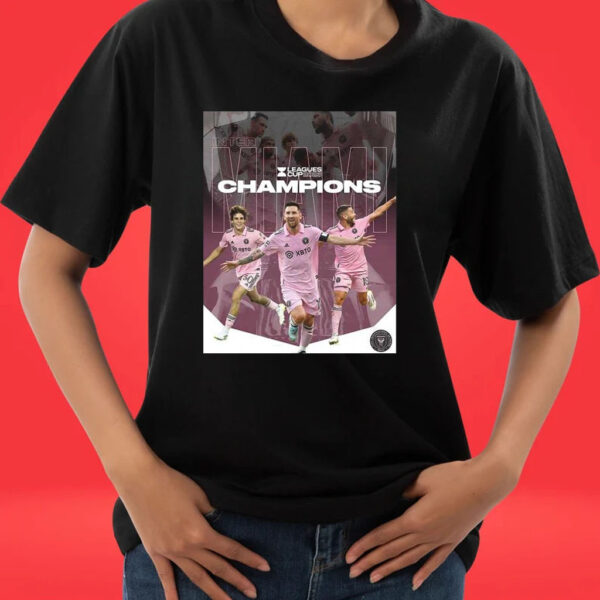 Official 2023 leagues cup champions are the inter miamI cf Tee shirt