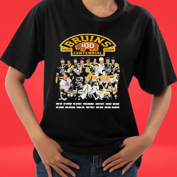 Official Bruins 100 Centennial 1924 2024 Team Player Signature shirt