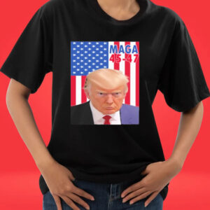 Official Donald Trump Maga 45 47 America Flag T-shirts