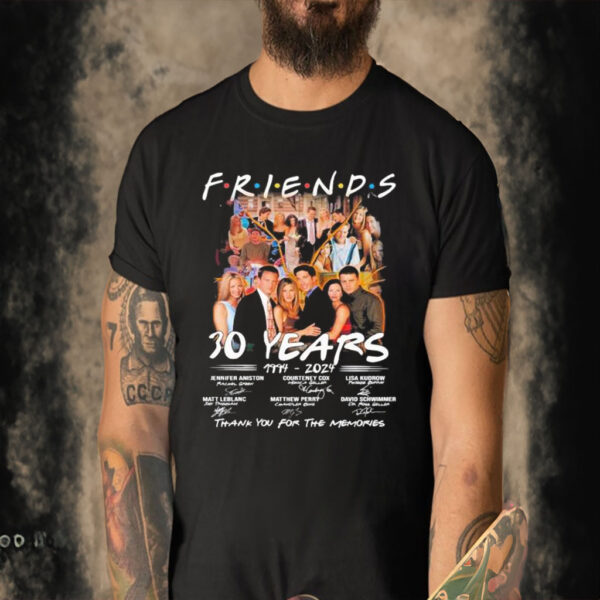 Official Friends 30 Years 1994-2024 Thank You For The Memories Signatures Shirt