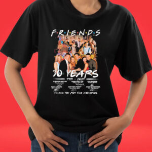 Official Friends 30 Years 1994-2024 Thank You For The Memories Signatures T-Shirt