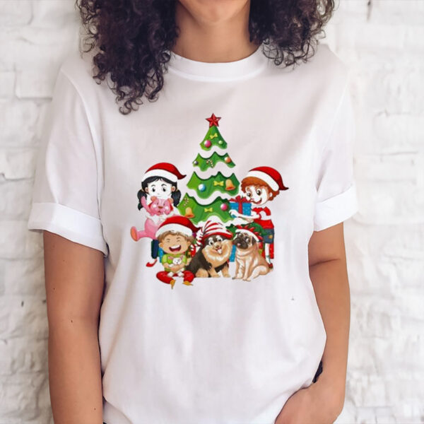 Official Friends And Dog Play Merry Christmas shirt