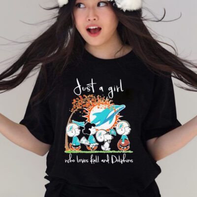 Official Just A Girl Who Loves Fall And Dolphins Shirt