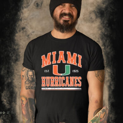 Official MiamI hurricanes modern stack T-shirt