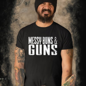 Official Miss sprinkles messy buns and guns T-shirt