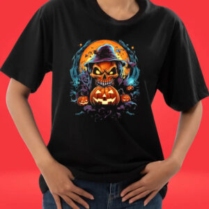 Official Scary Spooky Castle Halloween Pumpkin Witch shirt