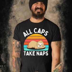 Official Sloth Sleep All Caps Take Naps Vintage T-Shirt