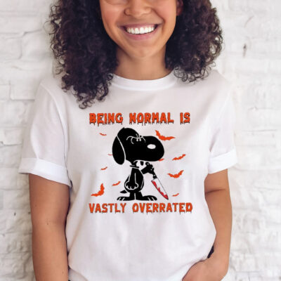 Official Snoopy Being Normal Is Vastly Overrated Halloween T-Shirt