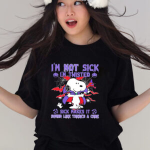 Official Snoopy Dracula Halloween I’m Not Sick I’m Twisted Sick Make It Sound Like There’s A Cure Shirt