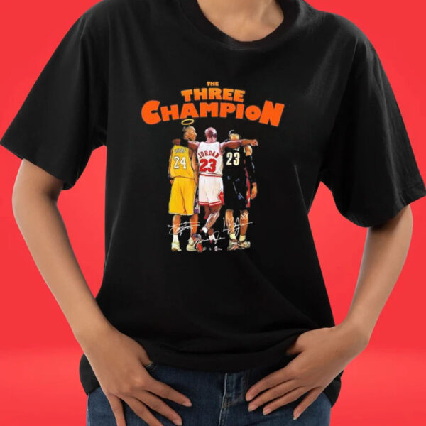 Official The Three Champion Champions Bryant And Jordan And Curry Signature shirt