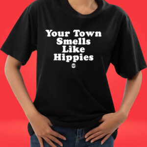 Official Triple b your town smells like happies shirt
