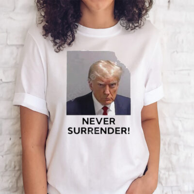 Official Trump Mugshot Never Surrender T-Shirt