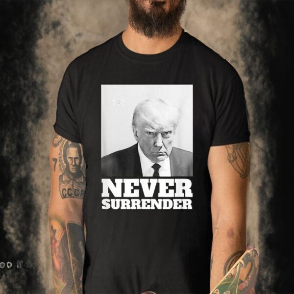 Official Trump Never Surrender Mug Shot T-Shirt