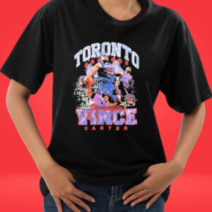 Official Vince Carter Toronto Raptors Mitchell & Ness Hardwood Classics Bling Concert Player T-Shirt