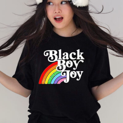 Official Whitley Gilbert Black Boy Joy Rainbow T-Shirt