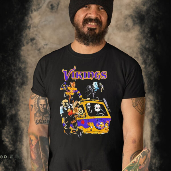 Official horror Movies Characters Minnesota Vikings Football Halloween 2023 shirt