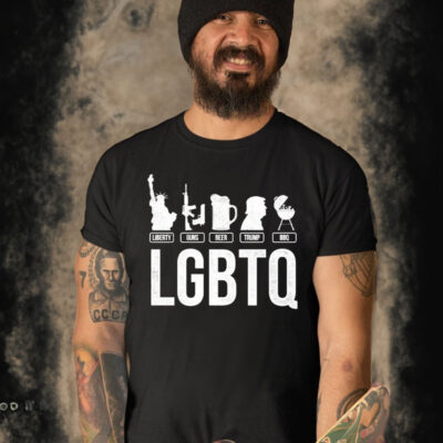 Official official Liberty Guns Beer Trump BBQ LGBTQ T-shirt