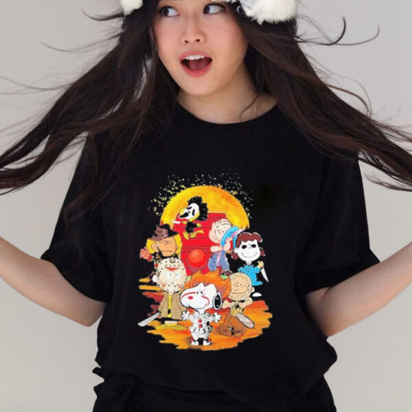 Official snoopy Peanuts Horror Movies Halloween T-Shirt