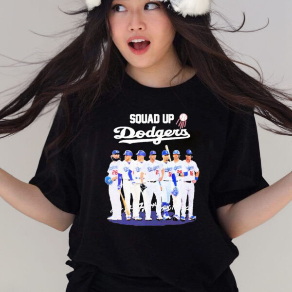 Official squad Up Dodgers team player Signature Shirt