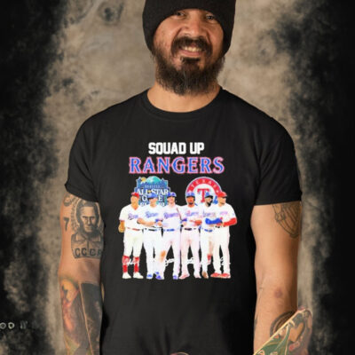 Official squad Up Texas Rangers Signature All Star T-Shirt