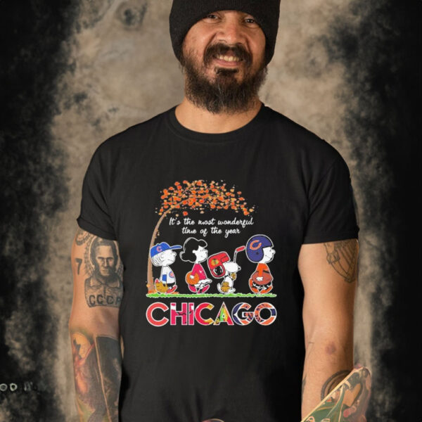 Official the Peanuts It’s The Most Wonderful Time Of The Year Chicago T-shirt