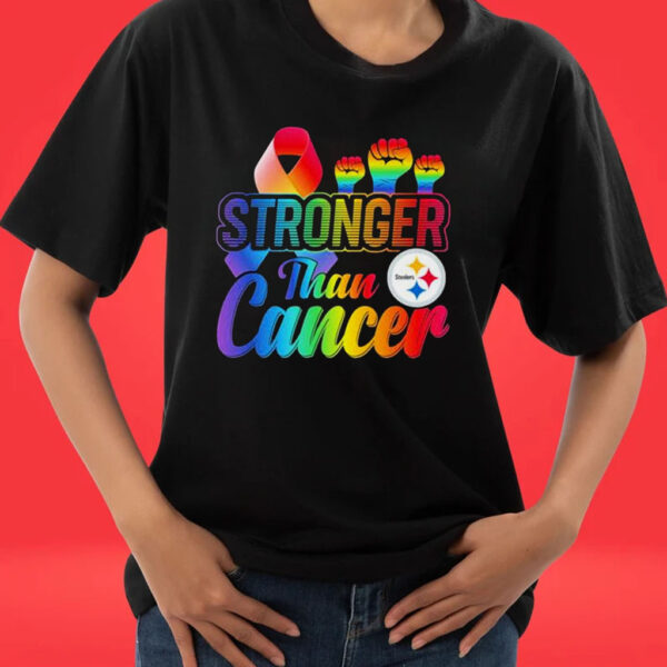 Pittsburgh Steelers Stronger Than Cancer NFL 2023 Tee Shirt