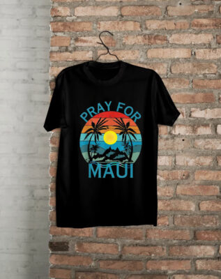 Pray for Maui Hawaii Wildflower T-Shirt