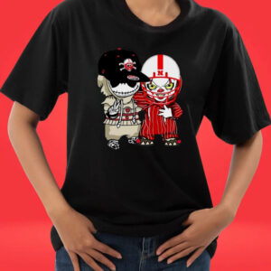 Skull And Joker Nebraska Cornhuskers Halloween Tee shirt