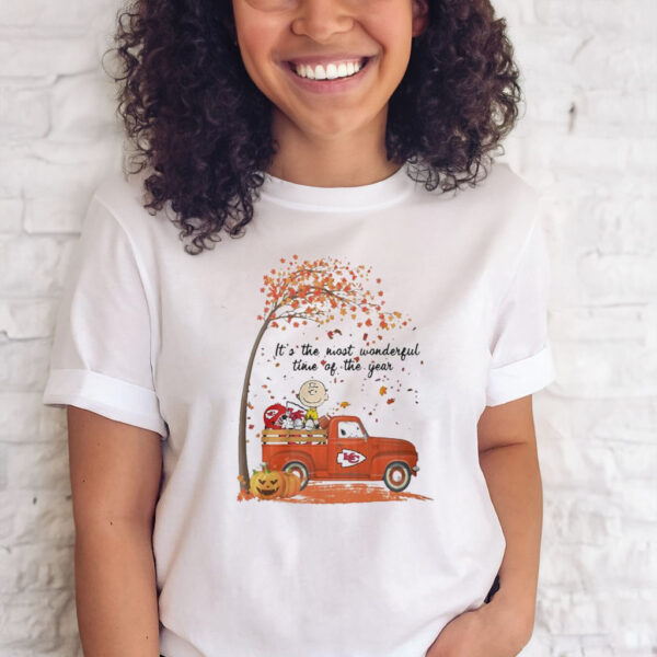 The Peanuts Kansas City Chiefs It’s The Most Wonderful Time Of The Year T- Shirt