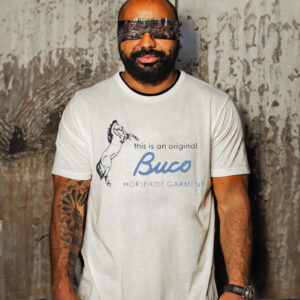 This is an buco buco horsehide garment T-shirt