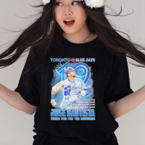 Toronto Blue Jays Jose Bautista Legends Thank You For The Memories Signatures T-Shirt