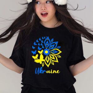 Ukraine flag vintage sunflower for ukrainians ukraine womens T-shirt
