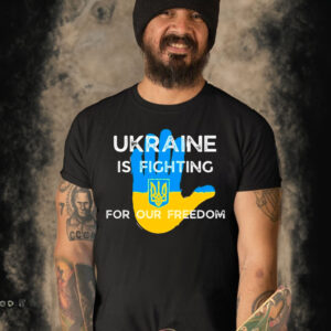 Ukrainian flag supporting design ukraine fight for freedom shirt