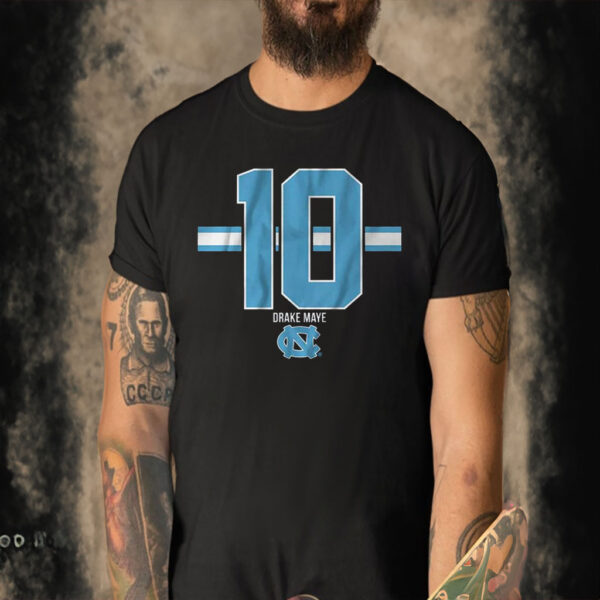 Unc Football Drake Maye 10 Shirt