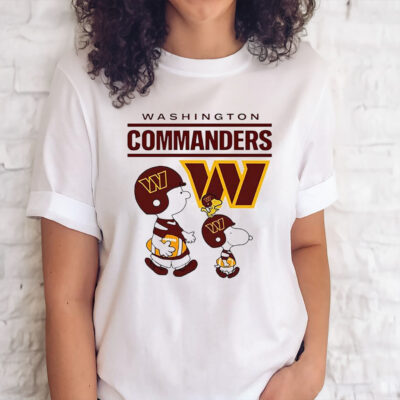 Washington Commanders Snoopy Charlie Brown Tee Shirt