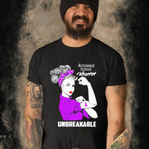 Women Autoimmune Disease Warrior Unbreakable T-shirt